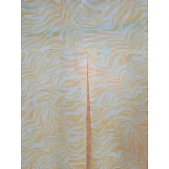 Princess Polly Womens Top Size 2 Sheer Orange Zebra Print Button Retro - Picture 7 of 14